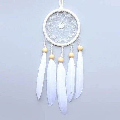 New Luxury Original Silver Gray Dream Catcher 2 Ring Feather Hanging Art Gifts To Bestie Friends Creative Valentine's Day Gifts