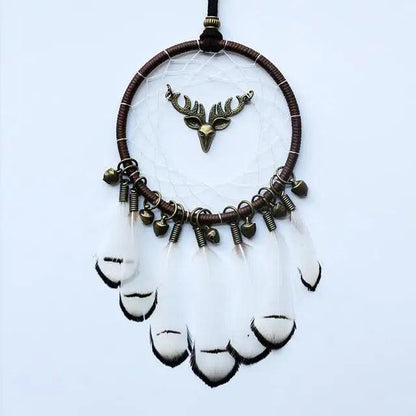New Luxury Original Silver Gray Dream Catcher 2 Ring Feather Hanging Art Gifts To Bestie Friends Creative Valentine's Day Gifts