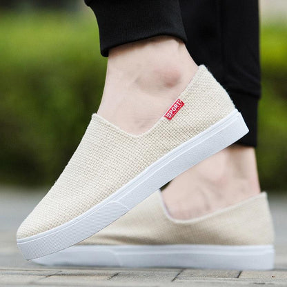 New Mens Womens Casual Flat Canvas Shoes Lightweight Elegant Shoes Men Casual Walking Sneakers Comfortable Modern White Soft Sneakers