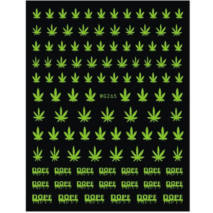 New Mixed Acrylic Stickers Manicure Decoration Weed Leaf Designs Nail Accessories Nail Art Decals Water Transfer Nail Decals Sticker For Pretty Girl Self-Adhesive Nail Decals Designer Nail Stickers for Acrylic