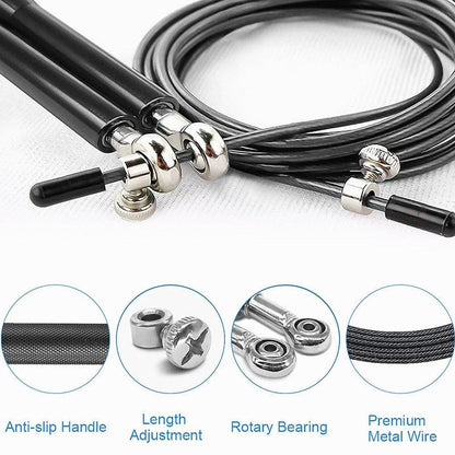 New Speed Jump Rope Fitness Skipping Ropes Exercise Adjustable Professional Skipping Rope For Boxing Fitness Skip Workout Training Jump Rope With Aluminium Alloy Handle For Gym Home