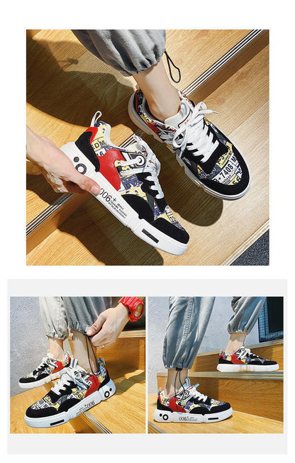 New Sports Mens Flats Sneakers Modern Design Man Running Shoes Mixed Colors Fashion Sports Black Popular Style Running Casual Walking Sneakers