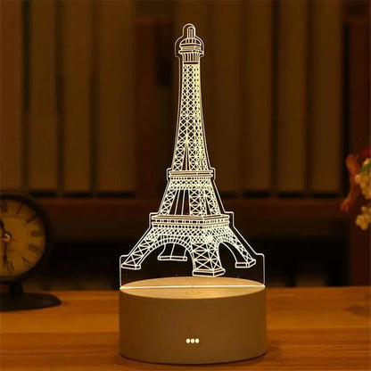 New Sterlling Romantic Love 3D Lamp Heart-shaped Balloon Acrylic LED Night Light Decorative Table Lamp Valentine's Day Sweetheart Wife's Gift