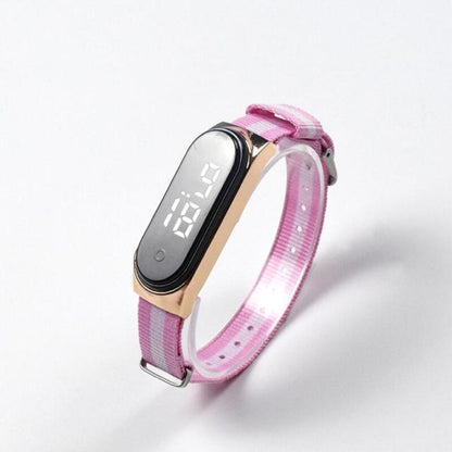 New Student Watch Fashion Woman Watch Touch Electronic Childrens Watch Rectangle Quartz Watch Ultra-Thin Sports Simple Watch Stainless Steel Wrist Watch For Men Women