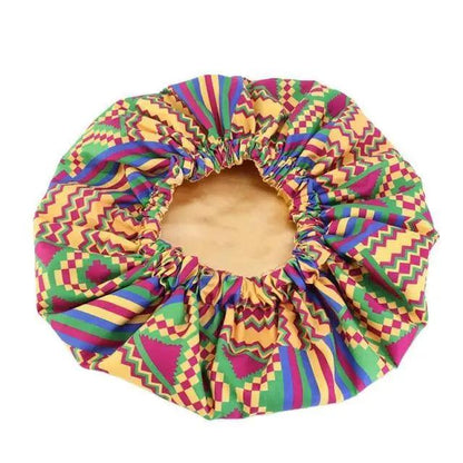 New Stunning Extra Large Satin Lined Bonnet Women Big Size Beauty Print Satin Silk Bonnet Sleep Night Cap Head Cover Bonnet Hat