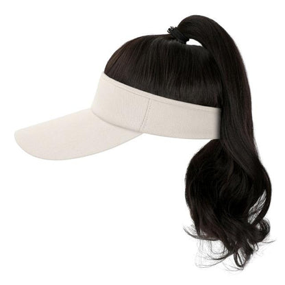 Ponytail Extension Cap hair Synthetic Wig Curly Wavy Wigs with Visor Hat hair Wigs for Women Hat Baseball Wigs For Black Women Cosplay Wigs For Women