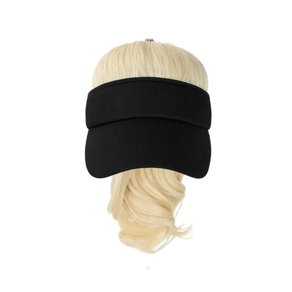 Ponytail Extension Cap hair Synthetic Wig Curly Wavy Wigs with Visor Hat hair Wigs for Women Hat Baseball Wigs For Black Women Cosplay Wigs For Women