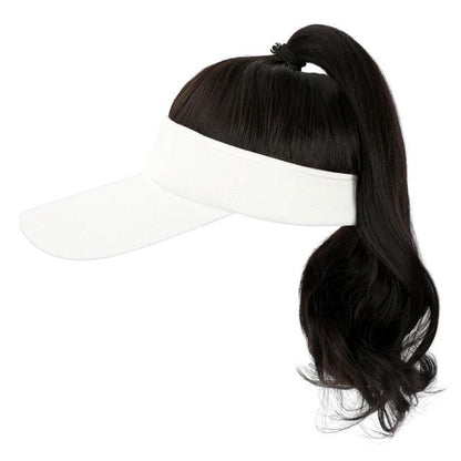 Ponytail Extension Cap hair Synthetic Wig Curly Wavy Wigs with Visor Hat hair Wigs for Women Hat Baseball Wigs For Black Women Cosplay Wigs For Women