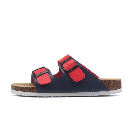 New Summer Beach Slippers Casual Double Buckle Non-slip Clogs Slides Women Slip On Flip Flop Women's Comfort Slides Double Buckle Adjustable EVA Flat Sandals