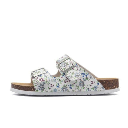 New Summer Beach Slippers Casual Double Buckle Non-slip Clogs Slides Women Slip On Flip Flop Women's Comfort Slides Double Buckle Adjustable EVA Flat Sandals