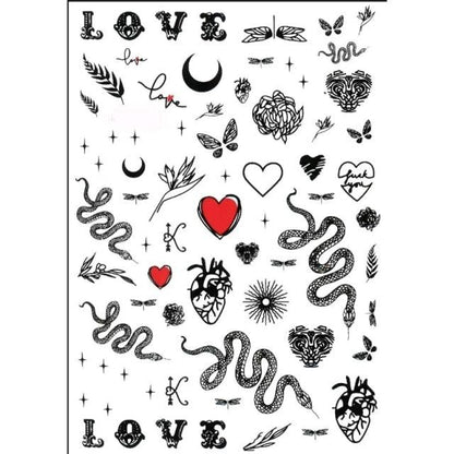 New Super Thin Self-Adhesive  Letter 3d Nail Decal Stickers Manicure Nail Art Decoration Accessories Holographic Old English Character Nail Self-Adhesive Sticker English Font Design Manicure Design Water Sliders Decorations Accessories
