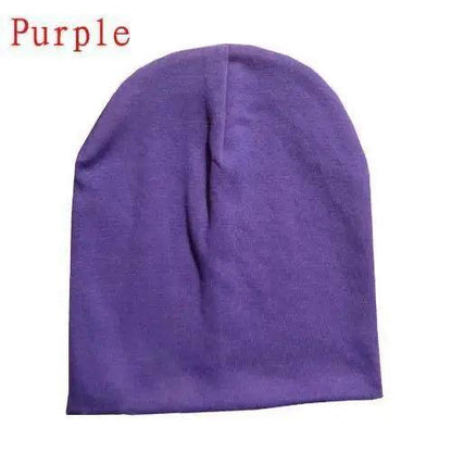 New Trendy  Baby Street Dance Hip Hat Cotton Spring Autumn Toddler Cap Scarf For Boys Girls Winter Warm Solid Color Children Hat Men's Winter Hat Warm Orange Yellow Red Blue Black Knitted Casual Hat