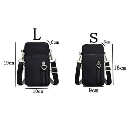 New Trendy Crossbody Zipper  Shoulder Bag For Ladies And Girls Multifunction Handbag Wrist Purse For Females