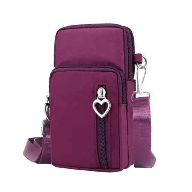 New Trendy Crossbody Zipper  Shoulder Bag For Ladies And Girls Multifunction Handbag Wrist Purse For Females