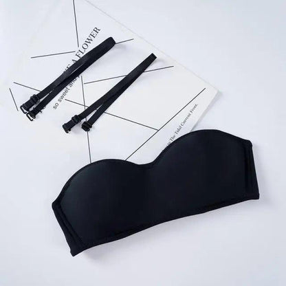 New Trendy Invisible Bras Bralette Underwear Women's Push Up Strapless Bra Wedding Brassiere Underwired Back 1/2 Cup