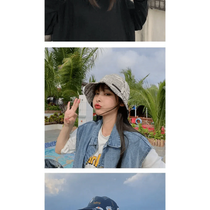 New Trendy Summer Bucket Hats For Women Men's Panama Hat Double-sided Panama Sun Fishing Hat Fisherman Cap for Boys/Girls