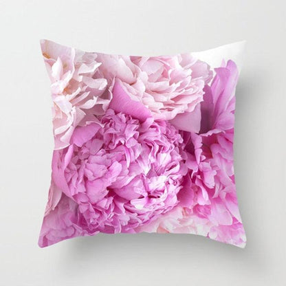 New Velvet Cushion Cover Pillowcase Colorful Flower Cushion Sunflower Rose Mediterranean Pillow Case Decor Sofa Throw Pillows Room 45x45CM