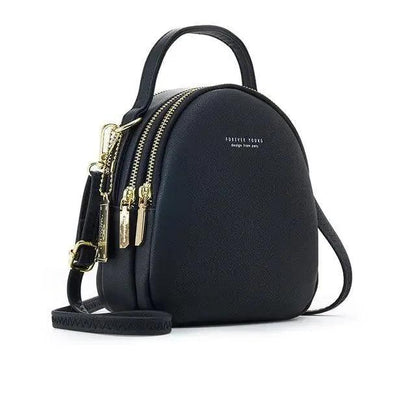 New Versatile Big Capacity 3 Layer Women Backpack Fashionable Small Backpack For Ladies Soft Leather Shoulder Crossbody bag for Female