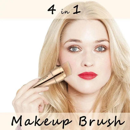 New Vintage Style 4 In 1 Makeup Brushes For Foundation, Eyebrow Shadow, Eyeliner Blush Powder, Brush Cosmetic And Concealer Professional Makeup Brush