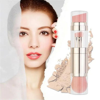 New Vintage Style 4 In 1 Makeup Brushes For Foundation, Eyebrow Shadow, Eyeliner Blush Powder, Brush Cosmetic And Concealer Professional Makeup Brush