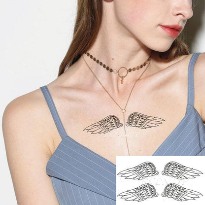 New Waterproof Temporary Sticker Tattoo Flame Heart Star Element Body Art Cute Small Tattoos For Kids Womens