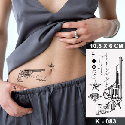 New Waterproof Temporary Tattoo Sticker Deer Animal Flash Tatoo Black Line Body Art Small Decorative Design For Womens Boys