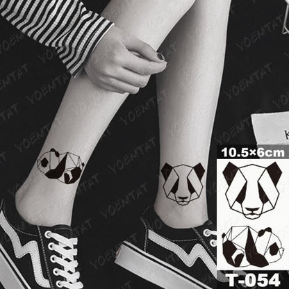 New Waterproof Temporary Tattoo Sticker Deer Animal Flash Tatoo Black Line Body Art Small Decorative Design For Womens Boys