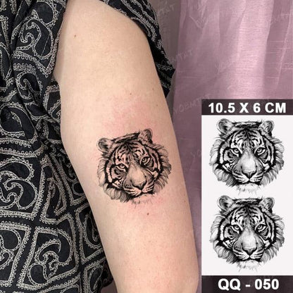 New Waterproof Temporary Tattoo Sticker Deer Animal Flash Tatoo Black Line Body Art Small Decorative Design For Womens Boys