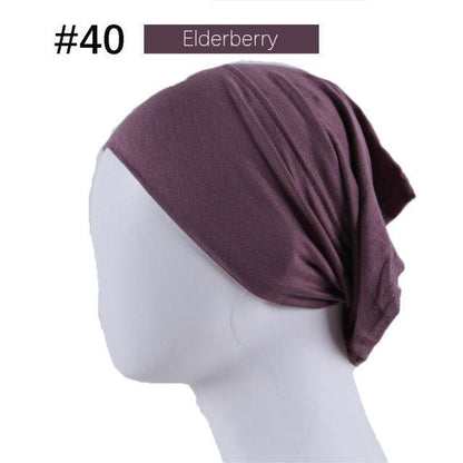 New Winter Autumn Soft Solid Color Inner Hijab  Cap Lightweight Muslim Turban Elegant Hijab Caps Hat Islam Under Scarf  Undercap Bonnet Color Soft Jersey Stretch Hijab's Tube Cap Hat Hijab Bonnet Muslim Women Scarf Turbans Head For Women
