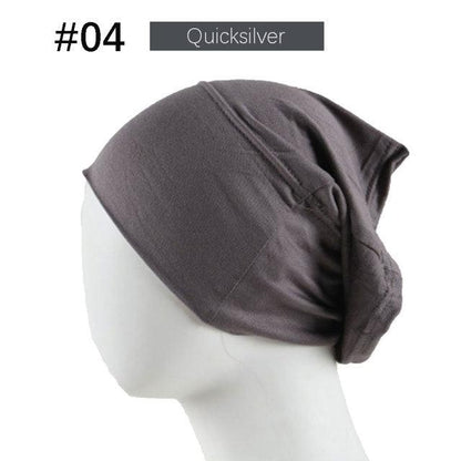 New Winter Autumn Soft Solid Color Inner Hijab  Cap Lightweight Muslim Turban Elegant Hijab Caps Hat Islam Under Scarf  Undercap Bonnet Color Soft Jersey Stretch Hijab's Tube Cap Hat Hijab Bonnet Muslim Women Scarf Turbans Head For Women
