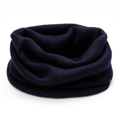 New Winter Autumn Solid Color Soft Cashmere Knit Ring Scarves Neck Warmer Elastic Neck Gaiter Head Wrap Headwear Comfort Collar Female Winter One Loop Scarf For Women