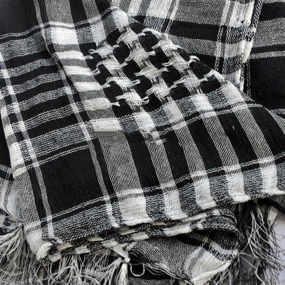 New Winter Women Men Windproof Warmer Military Scarf Muslim Hijab Unisex Scarves Tassel Desert Arab Keffiyeh Shawl  Scarf Military Shemagh Tactical Desert Keffiyeh Head Neck Scarf Arab Wrap with Tassel