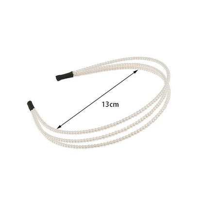 New Women Elegant Full Pearls Simple Hairbands Sweet Headband Hair Hoops Holder Ornament Head Band Lady Fashion Gorgeous Hair Accessories For Women