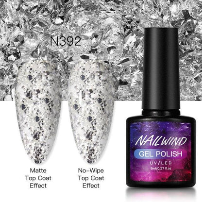 New Womens Fashion Gel Nail Polish UV LED Semi Permanent Matt Glossy Effect Luxury Manicure Design