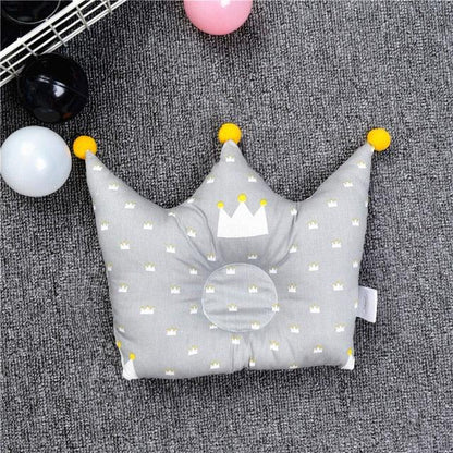 Newborn Baby Shaping Pillow Cute Crown Shape Backrest Cushion Anti-head Correction Bed Neck Support Pillows Baby Pillow Baby Bedding Air Mesh Organic Cotton Soft Baby Pillow Newborn Anti Flat Head Syndrome for Crib Cot Baby Pillow
