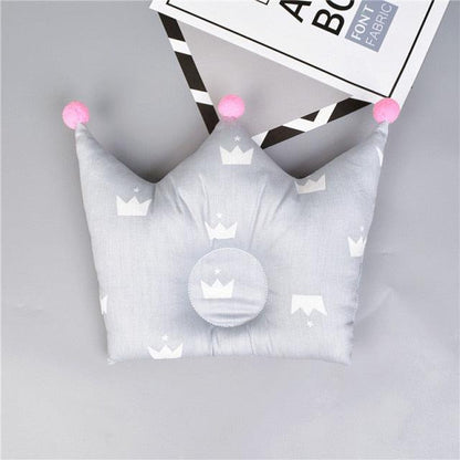 Newborn Baby Shaping Pillow Cute Crown Shape Backrest Cushion Anti-head Correction Bed Neck Support Pillows Baby Pillow Baby Bedding Air Mesh Organic Cotton Soft Baby Pillow Newborn Anti Flat Head Syndrome for Crib Cot Baby Pillow
