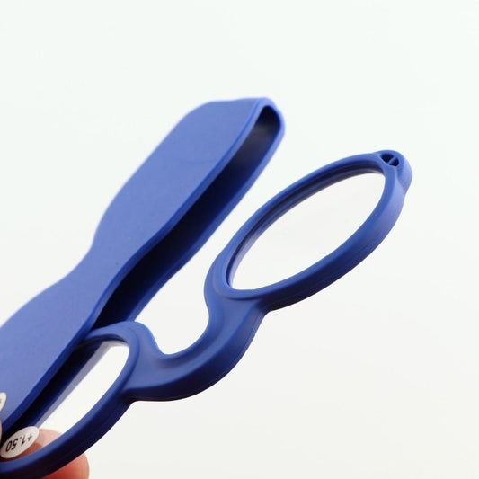 Nose Reading Glasses For Men Women Portable  Solid Color Frame Reading Mirror Unisex Eyeglasses With Card Box Women Men No Temple Armless Readers Ultra Thin With Mini Portable Case
