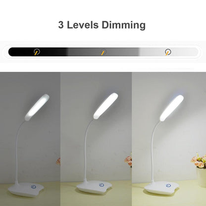 Office Desk LED Table Lamp USB Rechargeable Battery Bright Lamp Eye Care Mini Flex Room Desk Children's Lamp Bedroom Nightstand Decorative Table Lamp Cute Study Lamps for Bedroom Décor
