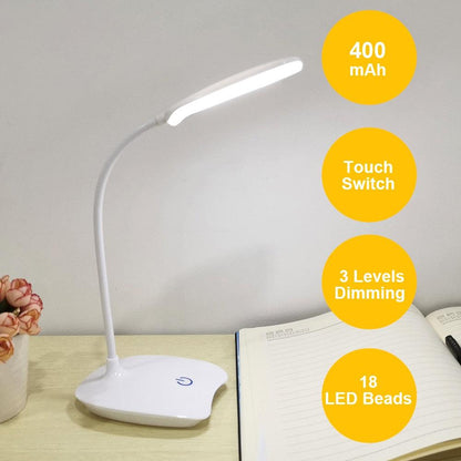 Office Desk LED Table Lamp USB Rechargeable Battery Bright Lamp Eye Care Mini Flex Room Desk Children's Lamp Bedroom Nightstand Decorative Table Lamp Cute Study Lamps for Bedroom Décor