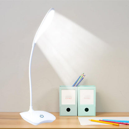Office Desk LED Table Lamp USB Rechargeable Battery Bright Lamp Eye Care Mini Flex Room Desk Children's Lamp Bedroom Nightstand Decorative Table Lamp Cute Study Lamps for Bedroom Décor
