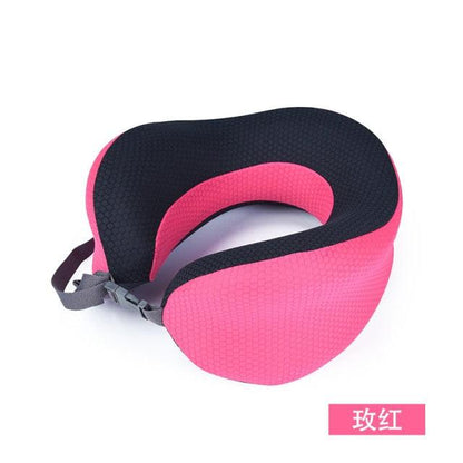 Outdoor Neck Support Pillow Headrest Travel Folding Slow Rebound Journey Trip Cushion Memory Foam Travel Pillow Neck Pillow, Ideal for Airplane Travel Comfortable Lightweight Improved Support Design Machine Washable Cover Must Have Travel Accessories