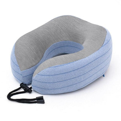 Outdoor Neck Support Pillow Headrest Travel Folding Slow Rebound Journey Trip Cushion Memory Foam Travel Pillow Neck Pillow, Ideal for Airplane Travel Comfortable Lightweight Improved Support Design Machine Washable Cover Must Have Travel Accessories