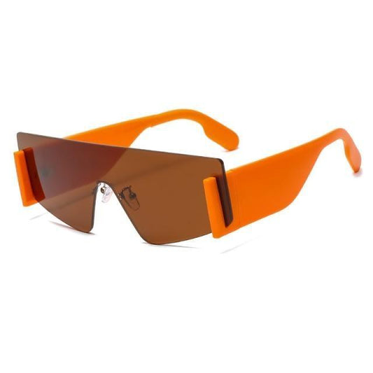 Oversized Rimless Mirrored Sunglasses for Women Men Attractive New Rimless Shield Cat Eye Style Sunglasses For Women  Oversized Sunglasses For Men New Stylish  Vintage Shades For Ladies