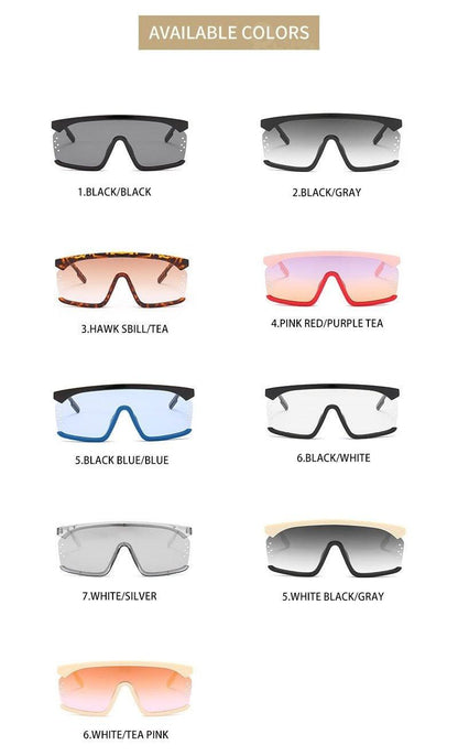 Oversized Shield Sunglasses for Women Men Square Rimless Fashion Shades Sunglasses For Women & Men Elegant Shades For Women Popular Oversized Festival Trendy Sunglasses For Men & Women