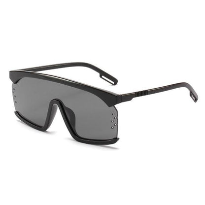 Oversized Shield Sunglasses for Women Men Square Rimless Fashion Shades Sunglasses For Women & Men Elegant Shades For Women Popular Oversized Festival Trendy Sunglasses For Men & Women