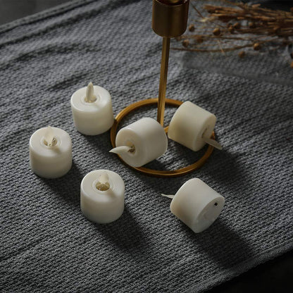 Pack of 6 or 12 Remote or Not Remote Flameless Battery Candles Realistic and Bright Flickering Bulb Battery Operated Flameless LED Tea Light Ideal for Parties Weddings Birthdays Hollween Gift Realistic and Bright Flickering Fake Dancing Flame Tea lights