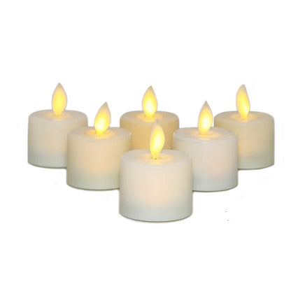 Pack of 6 or 12 Remote or Not Remote Flameless Battery Candles Realistic and Bright Flickering Bulb Battery Operated Flameless LED Tea Light Ideal for Parties Weddings Birthdays Hollween Gift Realistic and Bright Flickering Fake Dancing Flame Tea lights