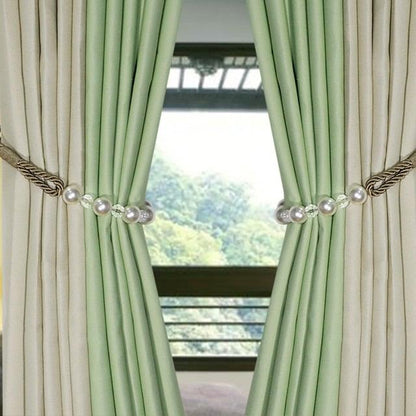 Pearl Curtain Tieback Bling Pearl Bandage Accessories Curtains Holder Buckle Tie Rope Home Decorative Curtain Tieback Decorative Drapery Holdbacks Rope Holder For Home Office 53cm