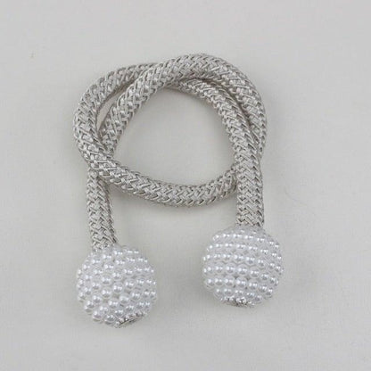 Pearl Magnetic Curtain Clip Curtain Holder Tieback Buckle Clips Hanging Ball Buckle Tie Back Curtain Accessories Home Decor  Decorative Curtain Holdbacks Crystal Tie Backs For Curtains Curtain Holders For Window Draperies