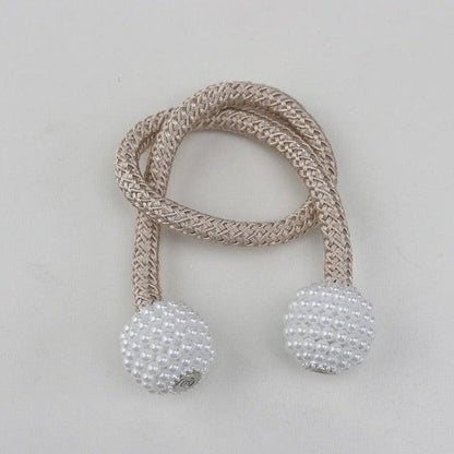 Pearl Magnetic Curtain Clip Curtain Holder Tieback Buckle Clips Hanging Ball Buckle Tie Back Curtain Accessories Home Decor  Decorative Curtain Holdbacks Crystal Tie Backs For Curtains Curtain Holders For Window Draperies